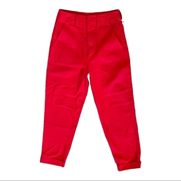 NWT Forever 21 Size Small (size 2) High Waist Cotton Cuffed Pants - Picture 2 of 6